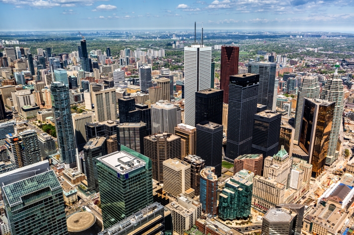 Toronto Skyline Aerial View